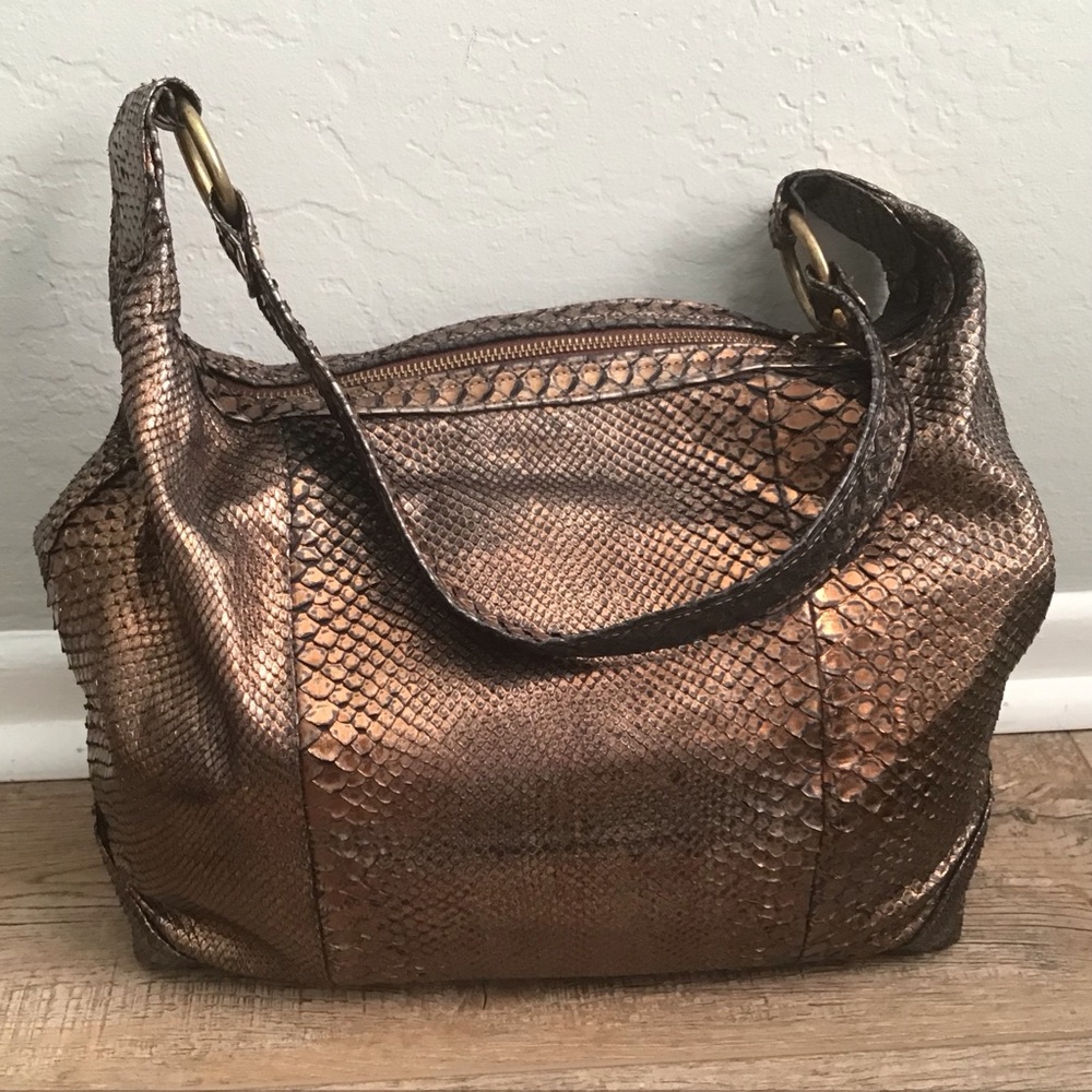 Elegant Italian Python Snakeskin Purse
